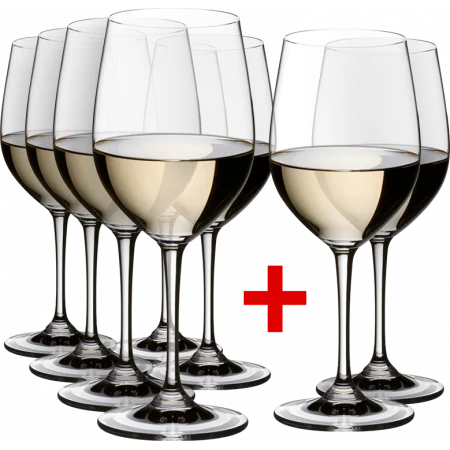 6 Verres Chardonnay + 2 Verres Offerts - Ref 7416/05 - Gamme Vinum - Riedel