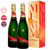 Pack 2 Champagnes G.H. Mumm (Cordon Rouge) Brut Champagne - en étui