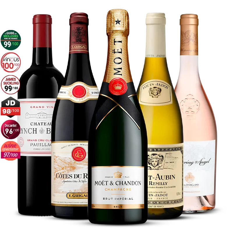 Pack Les 5 Icônes du Vin Français