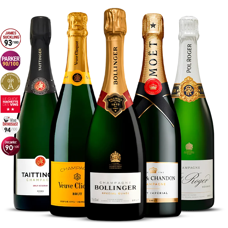 Pack 5 Champagnes de Grandes Maisons