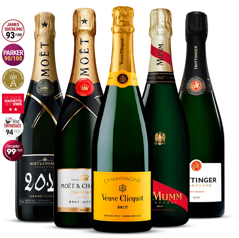 Pack 5 Champagnes de Grand Crus 3.75l